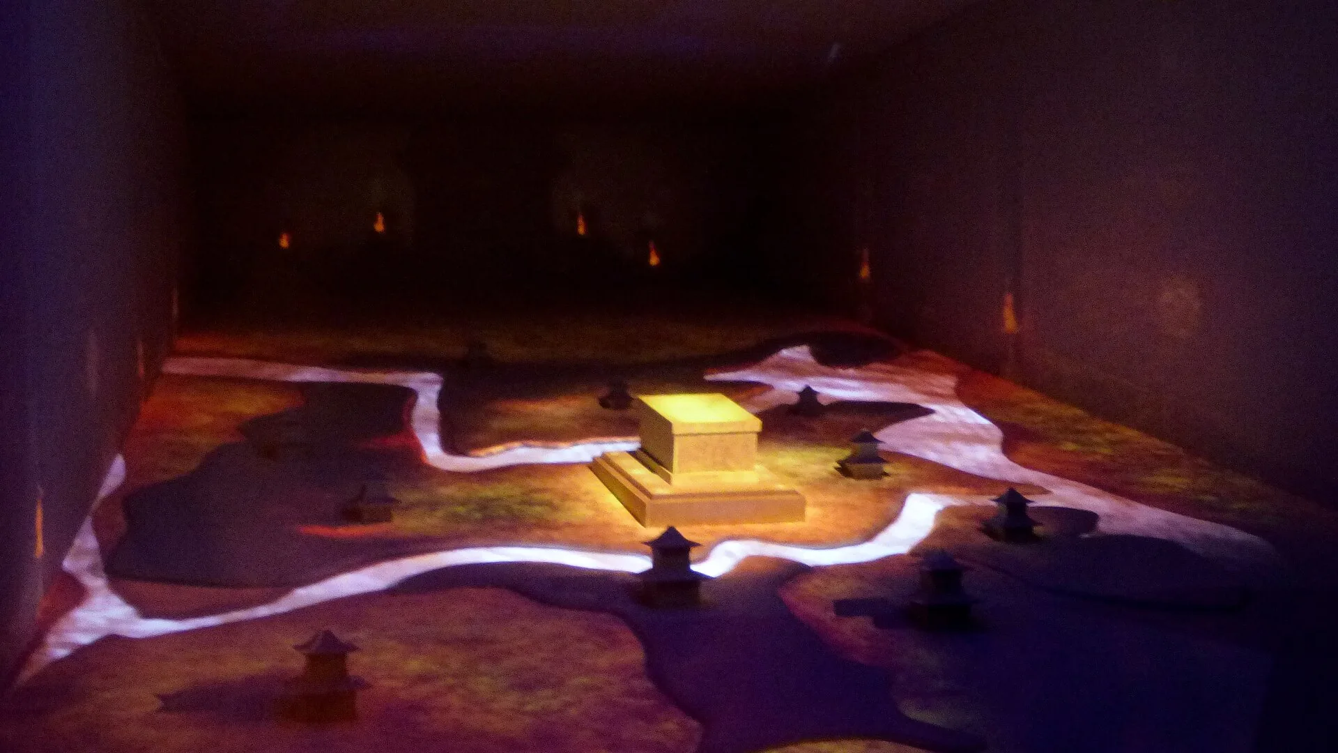 Maquete iluminada do mausoléu de Qin Shi Huang